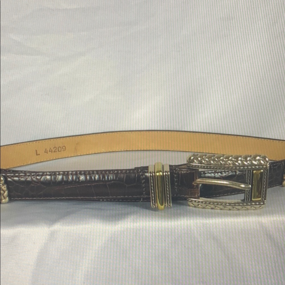 Brighton Brown Croc-Embossed Leather Strap